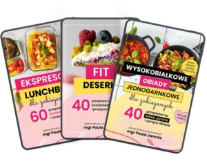 Pakiet e-booków "Wysokobiałkowe obiady jednogarnkowe" + „Ekspresowe lunchboxy” cz.1 + "FIT deserki"